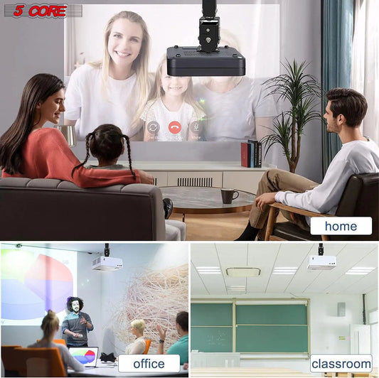 5Core Projector Mount Ceiling Wall Universal Holder Adjustable Low Pro