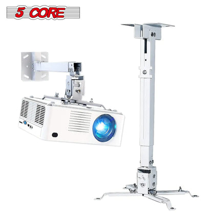 5Core Projector Mount Ceiling Wall Universal Holder Adjustable Low Pro