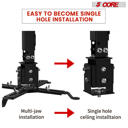 5Core Projector Mount Ceiling Wall Universal Holder Adjustable Low Pro