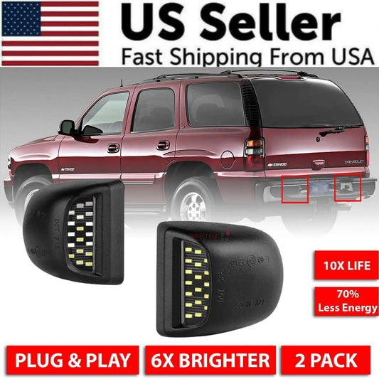For 00-06 Chevy Tahoe Suburban GMC Yukon XL LED License Plate Light La