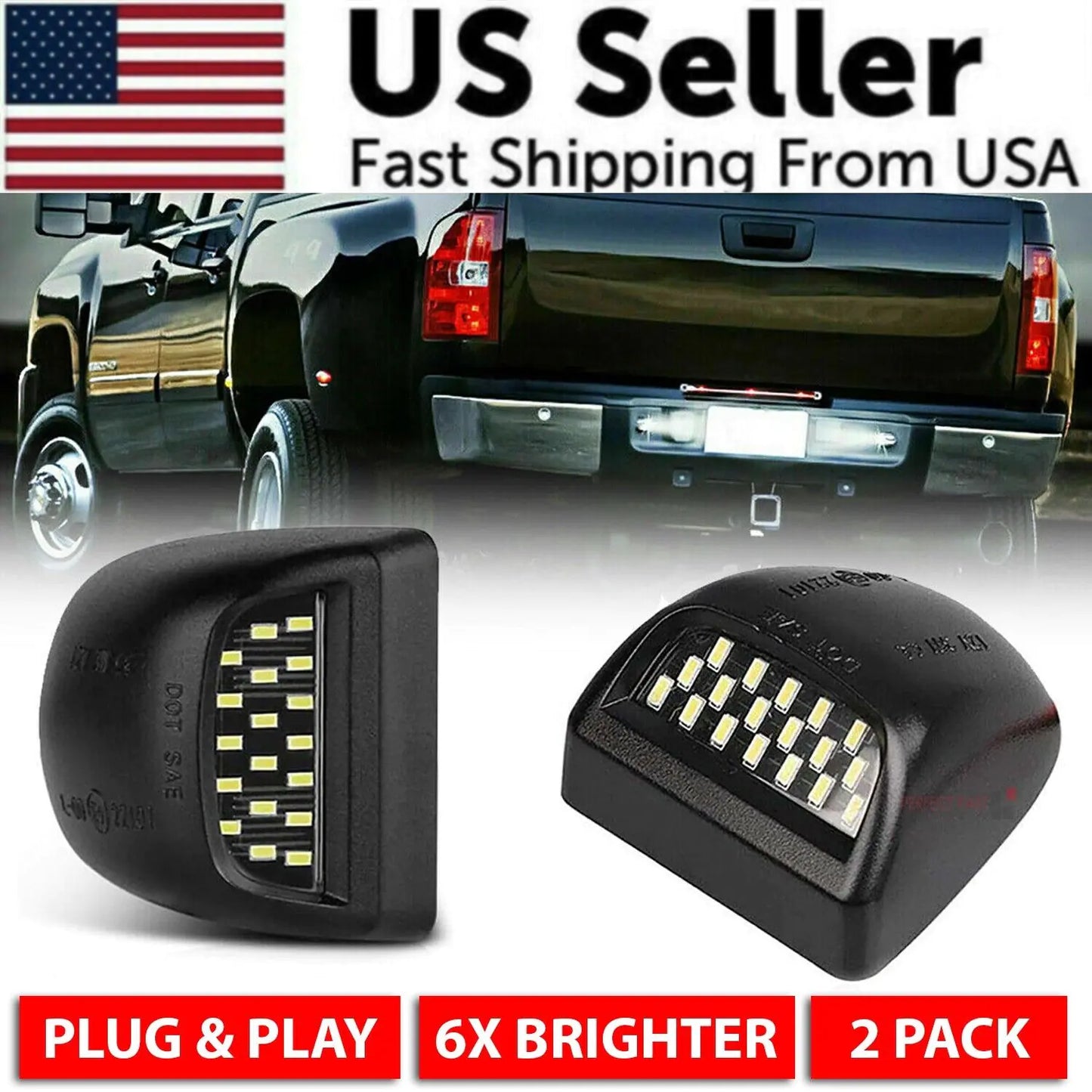 Chevy Silverado LED License Plate Lamps 1999-2013
