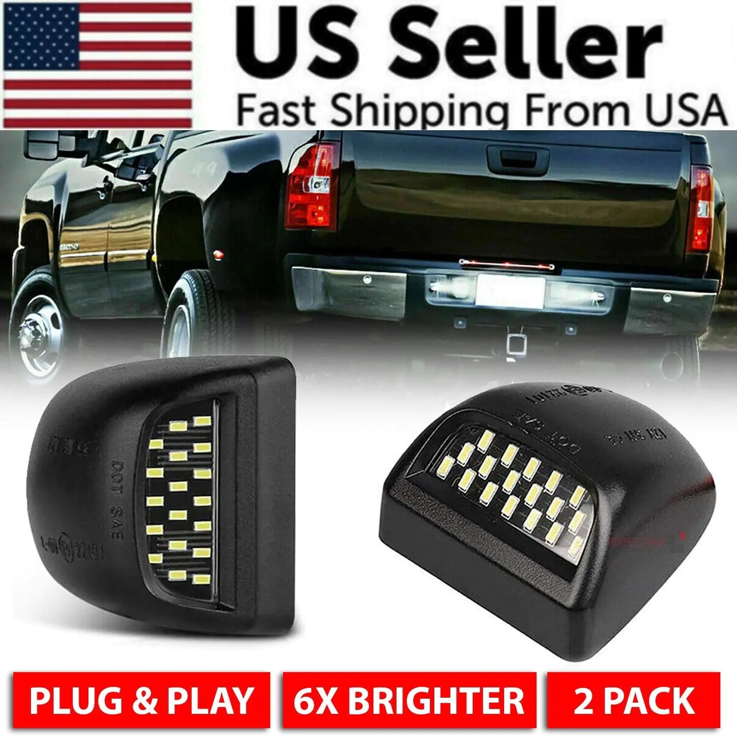 Chevy Silverado LED License Plate Lamps 1999-2013