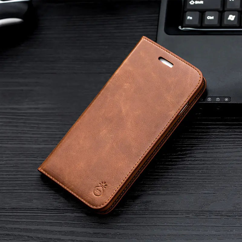 Leather Flip Holster Cover for Apple Phones