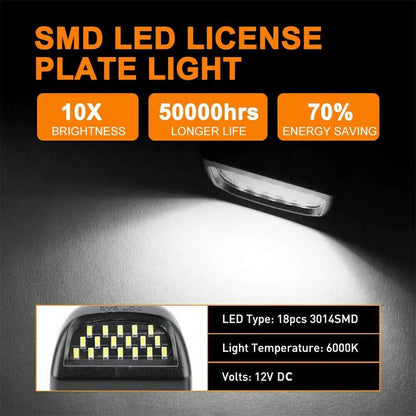 Chevy Silverado LED License Plate Lamps 1999-2013