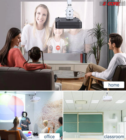 5Core Projector Mount Ceiling Wall Universal Holder Adjustable Low Pro