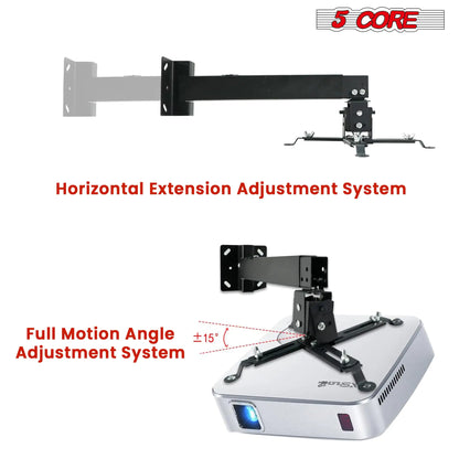 5Core Projector Mount Ceiling Wall Universal Holder Adjustable Low Pro